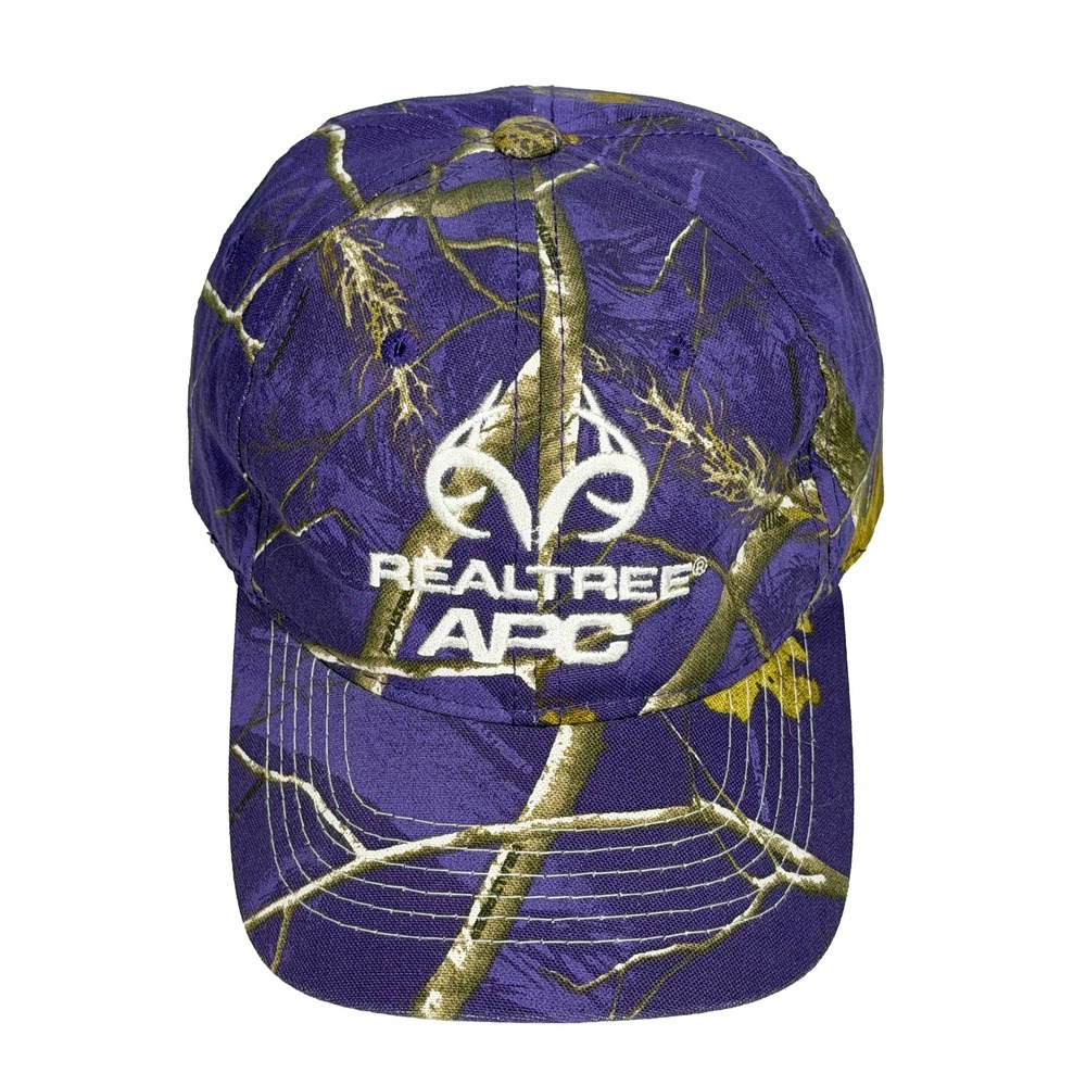 Realtree APC Purple Camo Baseball Hat Adjustable Embroidered Logo Cap Women